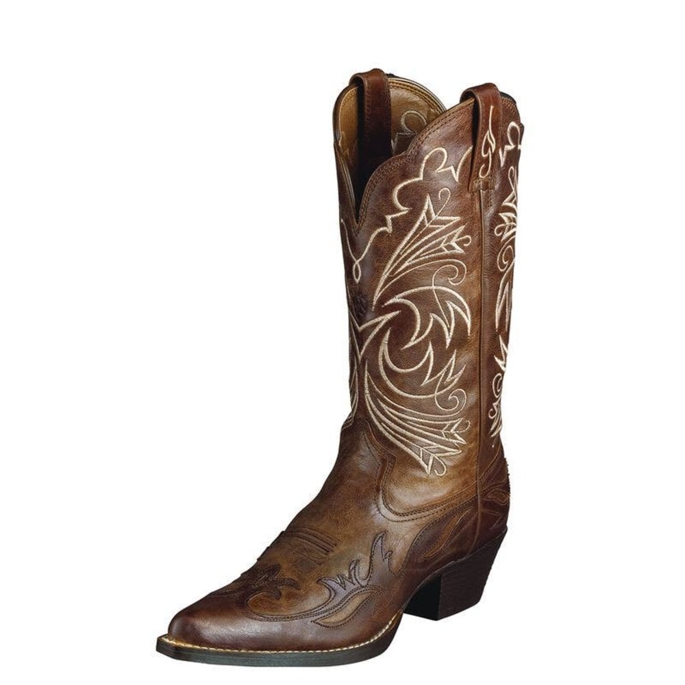 Ariat WOMEN'S Heritage Western J Toe Wingtip Embroidered Cowboy Boots Size 7.5
